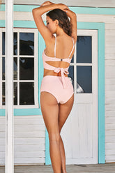 V Neck Wrap HIgh Waist Bikini Set | Dress In Beauty